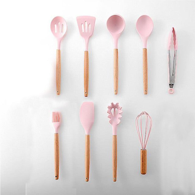 Non-stick-Silicone-Cooking-Utensils-Pink-9-Pieces
