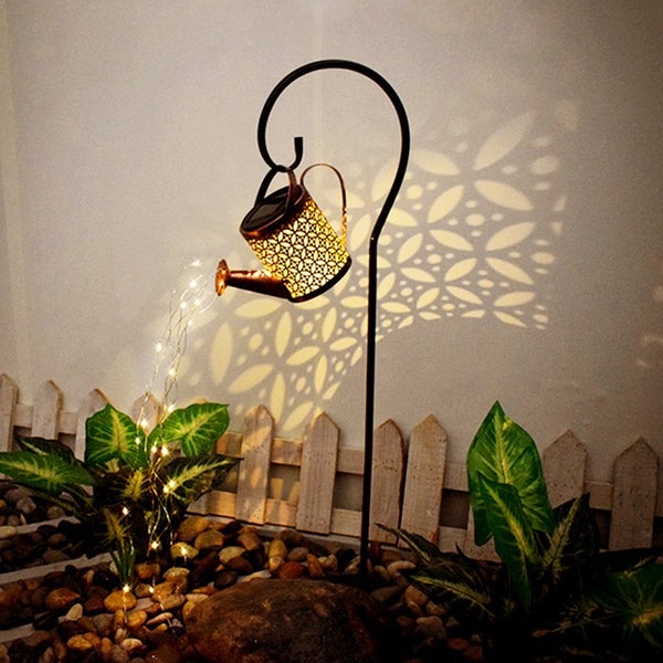 Glowing Watering Can Solar Powered - LED Waterfall Light